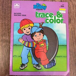 Vintage 1986 My Buddy Trace & Color Book Golden Unused